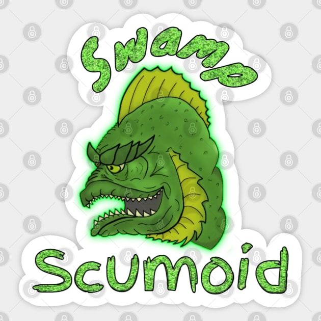 Swamp Scumoid Transparent Sticker by GodPunk